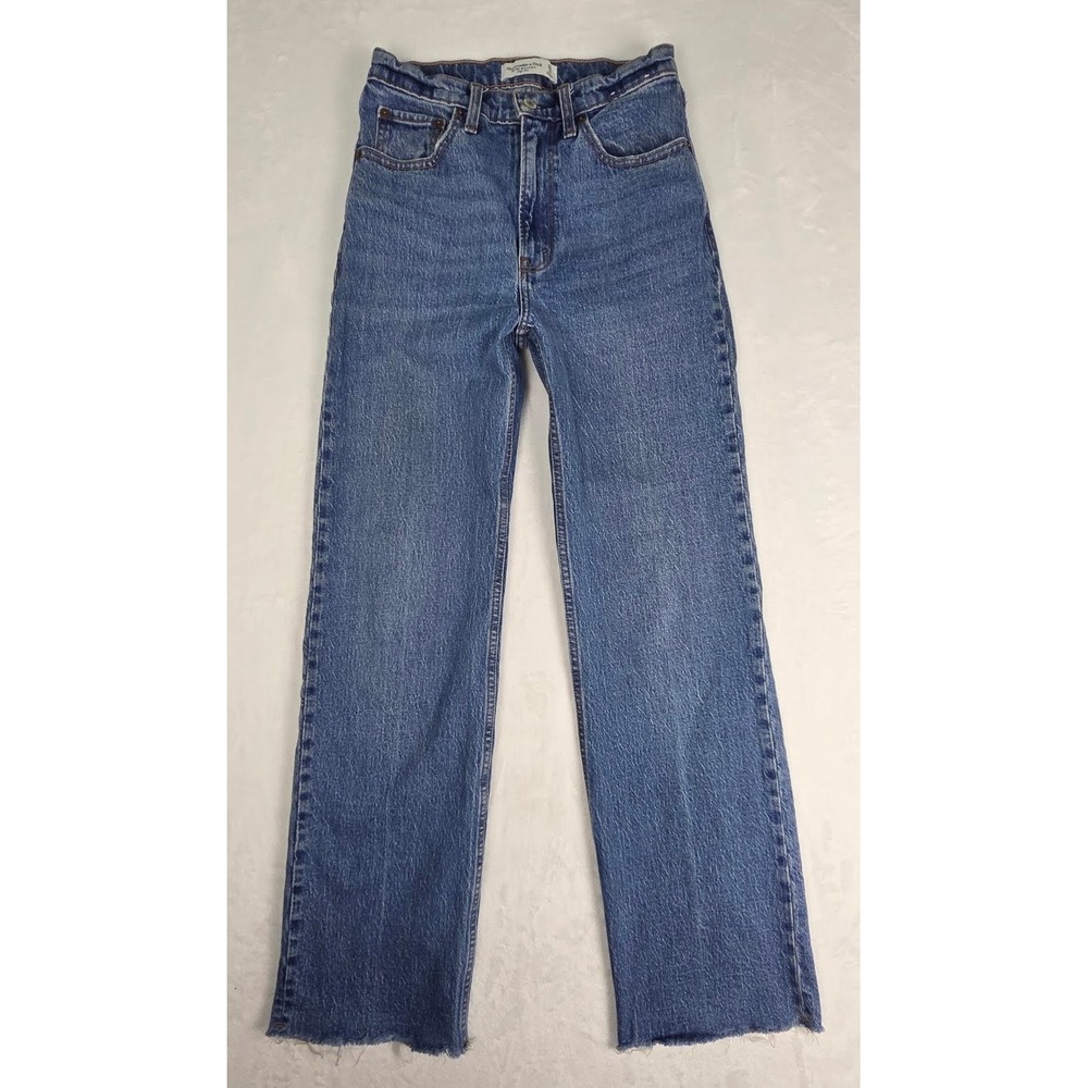 Jeans Abercrombie & Fitch Womens 26/2R Blue High Rise 90s Straight Leg Denim